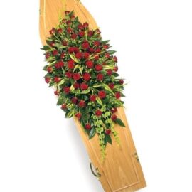 Red Rose Casket Spray